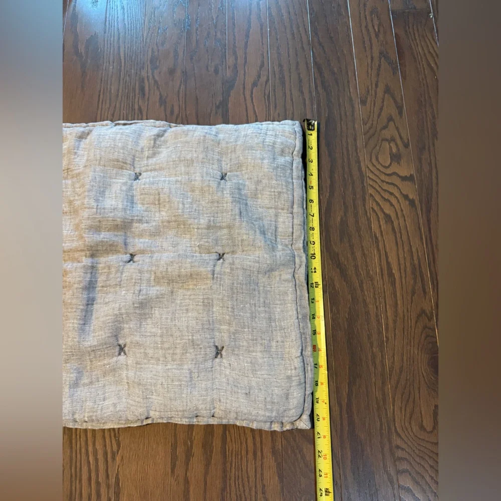 Restoration Hardware 2 Standard Grey Linen Gauze Shams 20x28